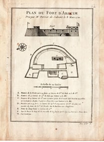 Bellin/Prevost: Plan of Arguin Fort off Mauritania’s Coast