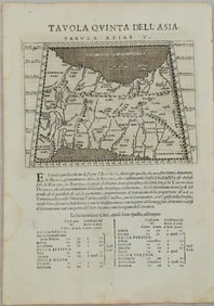 1620 or 1621 Magini Map of Persia -- Tabula Asiae V
