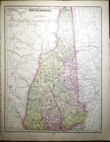 New Hampshire 1886 {flipside Vermont)