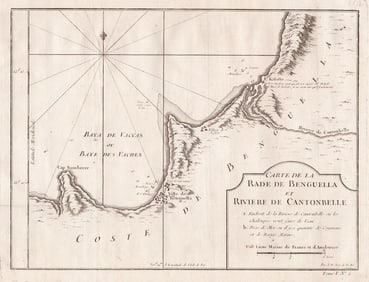 Bellin/Prevost: Slave-trade Center of Benguela, Angola