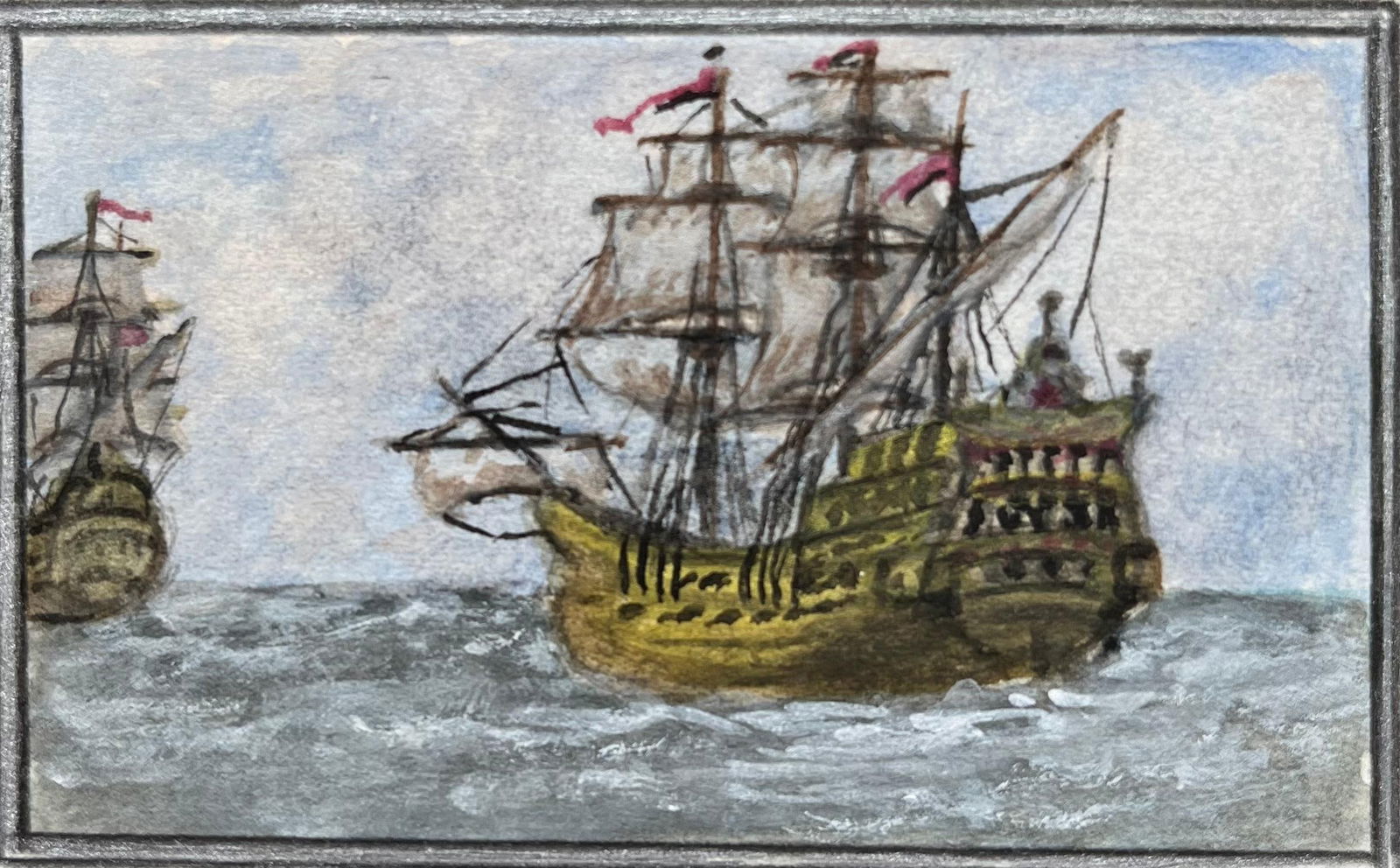 Woodes Rogers Expedition 1708 Naval Historical Watercolour Painting (1 of 6)