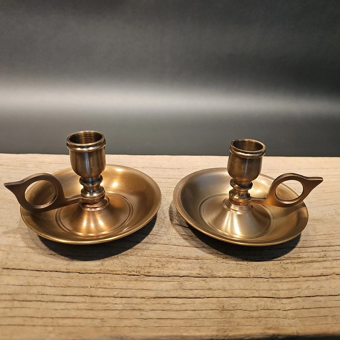Brass Brighton Buns Traveling Candlestick Pair (1 of 9)