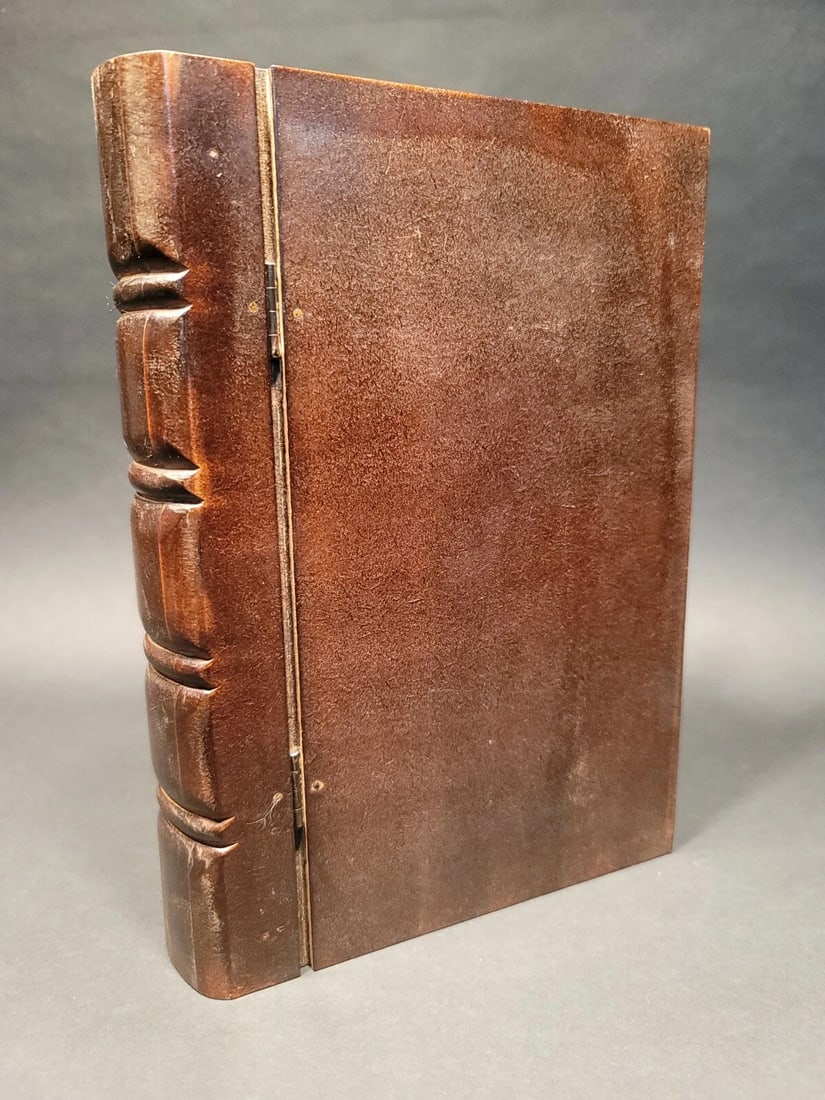Wood Faux Book Secret Box Brown (1 of 12)