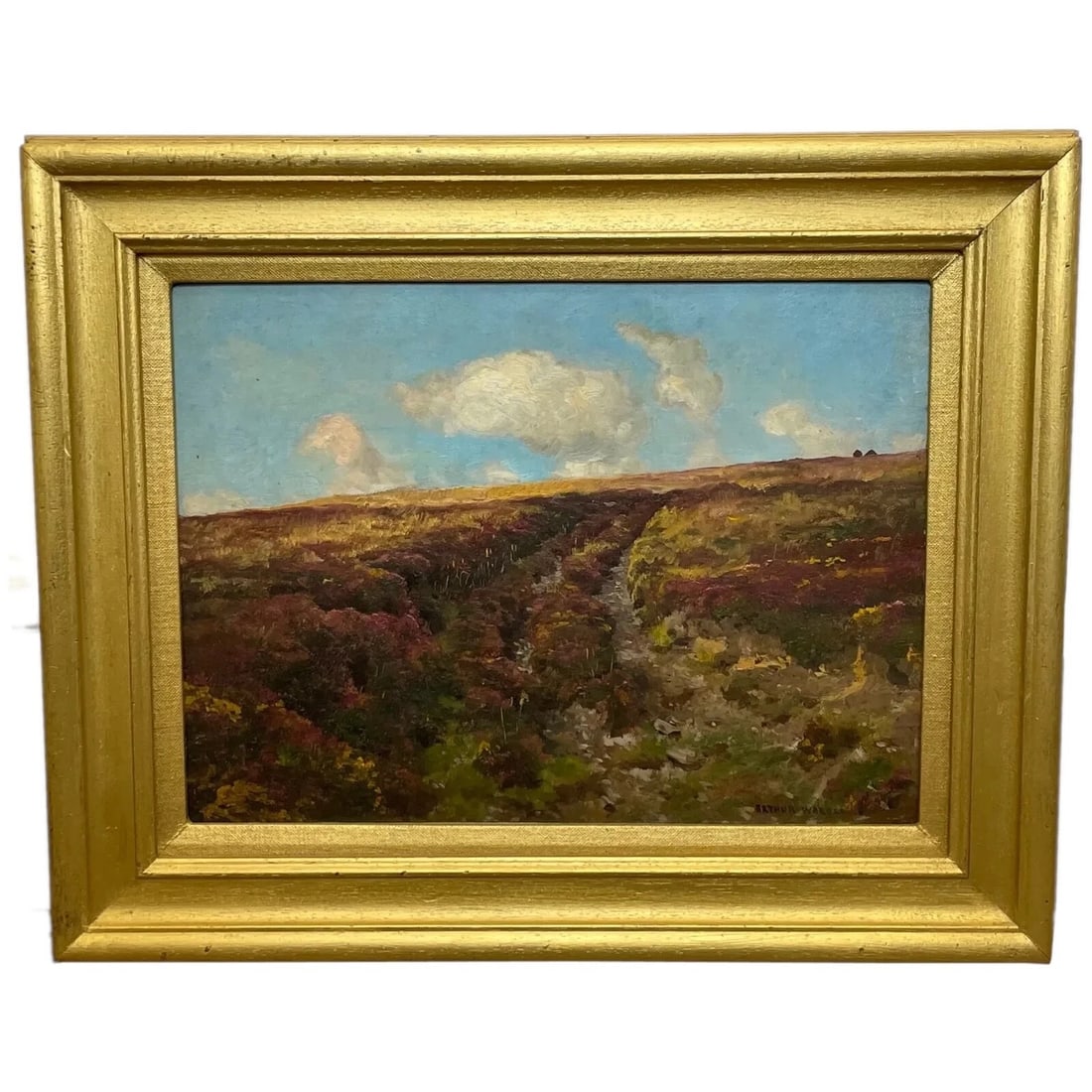 Victorian British Oil Painting Exmoor Landscape by Arthur Wardle 1860-1949: VictorianAntique British Oil Painting Exmoor Landscape by Arthur Wardle 1860-1949 1 Fine Victorian Antique British Work of Art Oil Painting Exmoor Landscape by Arthur Wardle 1860-1949. Subject beautif