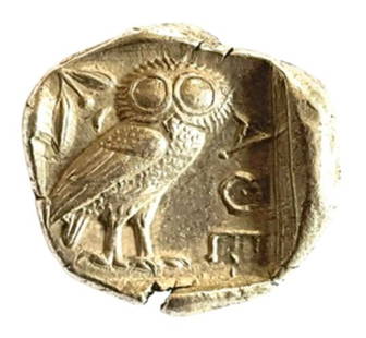 Ancient Greece, Athens Silver Owl Tetradrachma 454 - 404 B.C.E. One of the World’s Most Iconic: Title: Ancient Greece, Athens Silver Owl Tetradrachma 454&#8211;404 B.C.E. One of the World&#8217;s Most Iconic Coins Date/Period: 454 404 B.C.E Materials: Silver Size/Dimensions: 25 mm Description: S