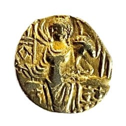 Ancient India, Kushan Empire, Kipunada c. 335 - 375 C.E. Gold Dinara. Rev: Lakshmi (Ardochsho) (1 of 2)