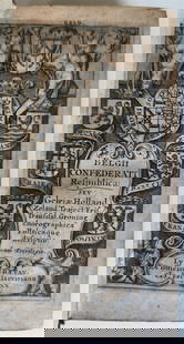 1630 BELGII CONFEDERATI RESPUBLICA antique BELGIUM HISTORY ELZEVIER PRESS: BELGII CONFEDERATI RESPUBLICALugduni Batavorum (Lyon): Ex officina Elzeviriana; 16304 lvs., 359 pp.Original leather ruled in
