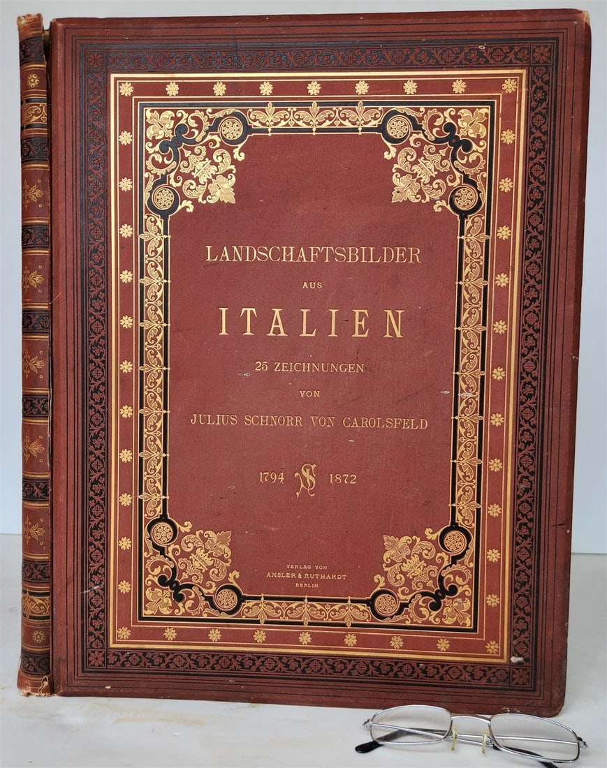1878 ITALIAN LANDSCAPES antique ILLUSTRATED FOLIO (1 of 20)