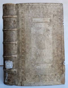 1709 THEOLOGY by PAUL LAYMANN antique BLIND STAMPED PIGSKIN BOUND FOLIO: Theologia Moralis. Ed. novissima. by Pauli Laymanni 2 parts in 1 volume Mainz ; 1709. Folio: 8 1/2 by 13 3/4 inches With copper title page. 3 lvs., 435, 437 pp., 50 lvs., 20 pp. Original blind-stamped