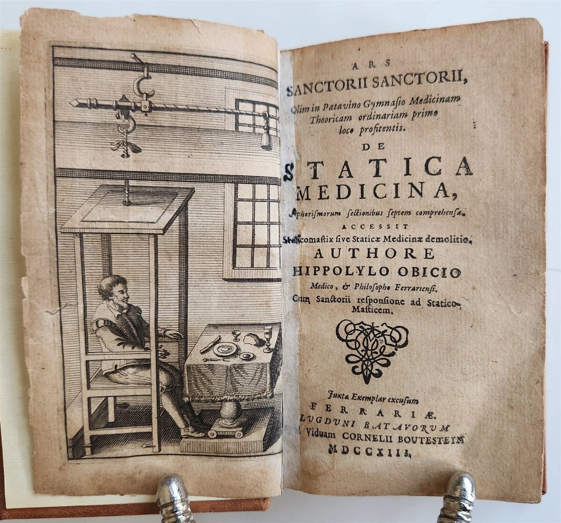 1713 DE STATICA MEDICINA by SANCTORII antique (1 of 10)