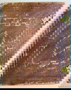 1870 BIBLE in GERMAN ILLUSTRATED Philadelphia AMERICANA antique w/ CLASPS: OLD and NEW TESTAMENT Philadelphia; 1870 Folio Size 9 by 11 3/4" Illustrated Original embossed leather with owner's name to the front cover. Marbled endpapers and edges vii, 1033 pp., [5], 297 pp., 18