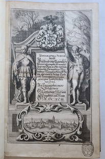 1654 GERMAN HISTORY & GEOGRAPHY of SWABIA antique Adam Gottlob von Moltke crest: Topographia Sueviae, das ist Beschreib- und Aigentliche Abcontrafeitung der furnembste(n) Statt und Platz in Ober und Nider Schwaben, Hertzogthum Wurtenberg Marggraffschafft Baden, und andern zu dem .