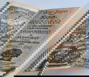 1730 CHURCH HISTORY of BIBLE NEW TESTAMENT antique VELLUM BOUND in GERMAN: Kurtze Fragen aus der Kirchen-Historia des Neuen Testaments Nach der Methode Herrn Johann Hubners, biss auf gegenwartige Zeit continuiret, Und mit einem vollstandigen Register versehen. Vierdter Theil