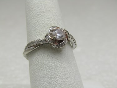 Silver Plated Engagement Rings, Sz. 7.5, Signed BBCN and .925