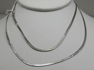 Sterling 28" Herringbone Necklace, 2.5mm, Unisex