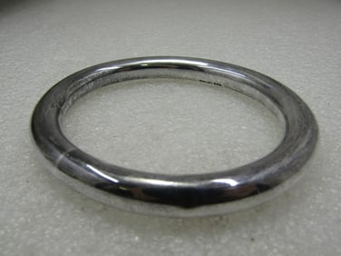 Vintage Sterling Silver Bangle Bracelet, Mexico, 7.75" , Signed