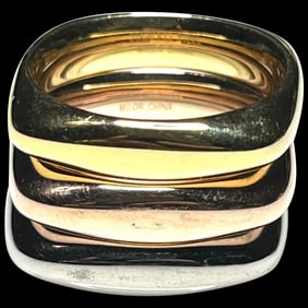 Estate Tri-Color Stackable Ring Set