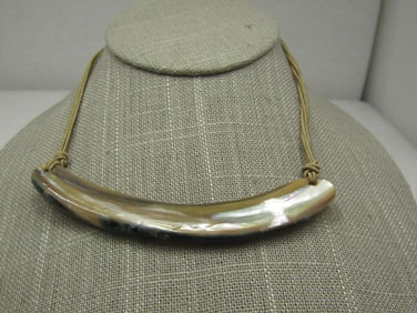 Vintage Razor Clam Mother-of-Pearl Choker, 14.5