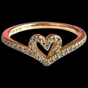 Estate Pandora Timeless Wish Sparkling Heart Ring