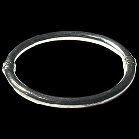 Estate Thick Sterling Silver MILOR Italy Bangle Bracelet