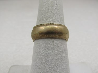 Vintage 10kt G.F. Wedding Band, Sz. 7, 7mm Wide, Signed