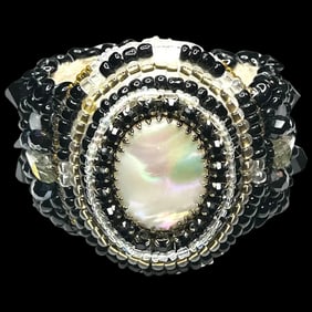 Vintage Handmade Artisan Beaded Bracelet/Cuff