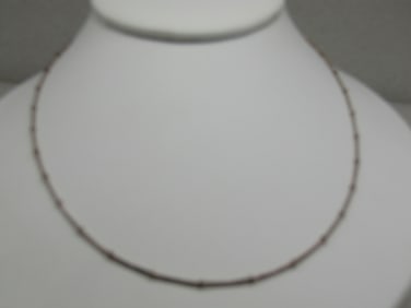 Sterling Vermeil Serpentine & Beaded Necklace, 18"