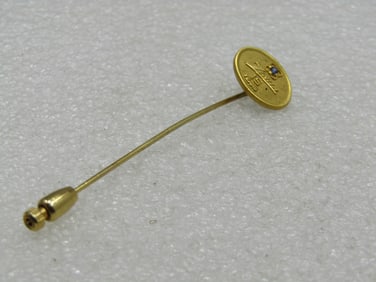 Vintage 10kt G.F. Zenith Sapphire 15 Year Stick Pin