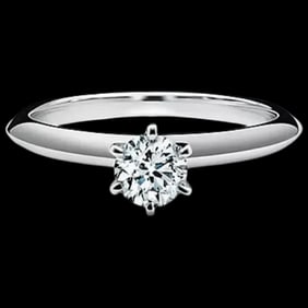 Estate The Tiffany Classic Setting Tiffany & Co. Engagement Ring in Platinum