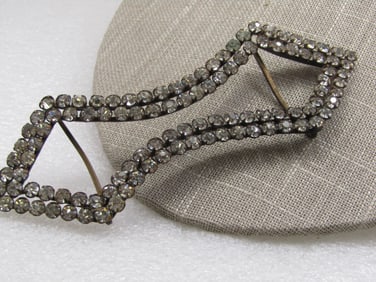 Victorian Rhinestone 5" Pointed Buckle, 1800's-1910