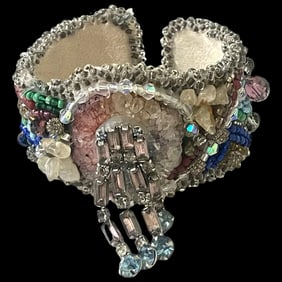 Vintage Handmade Artisan Beaded Bracelet/Cuff