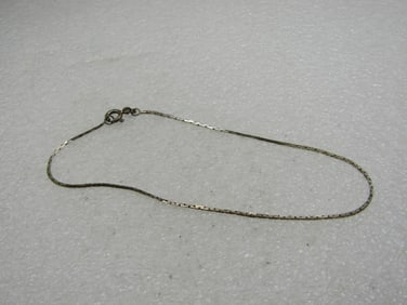 Vintage Sterling 8" Boston Link Chain Bracelet, .8mm, Italy