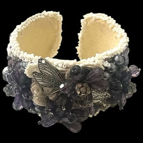 Vintage Handmade Artisan Beaded Bracelet/Cuff