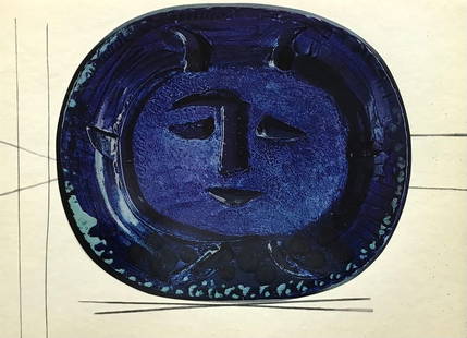 1950 Pablo Picasso Ceramics by Picasso 8: Artist: Pablo Picasso Country: Spain Title: Ceramics by Picasso 8 Medium: Offset Lithograph Marks: Not signed, not numbered Paper size: Vellum paper 15 x 11 inch Published:by Skira 1950, Switzerland