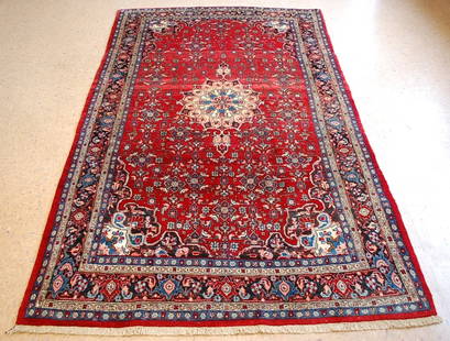Persian BIJAR Rug,4'8" x8": Title: Persian BIJAR Rug,4'8" x8" Description:OLD,ANTIQUE DETAILED FINE CLASSIC VILLAGE WOVEN Persian BIJAR ORIENTAL RUG with exact size of 4'8" x 8' Highly detailed allover design field fine and deli