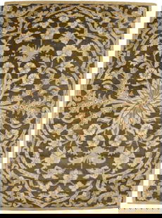 Brown Floral Modern 8X11 Oriental Hand-Tufted Rug: Title: Brown Floral Modern 8X11 Oriental Hand-Tufted Rug Description:Hand-Tufted 8X11 brown Oriental rug made with natural dyes (fine wool pile and cotton foundation), superior knot count, and appeali