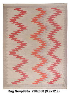 9'.9" x 12'.9" Modern Pattern Handmade Afghanistan Wool kilim Flat Weave Rug #P990: Title:9'.9" x 12'.9" Modern Pattern Handmade Afghanistan Wool kilim Flat Weave Rug #P990 Description:Size in Feet: Width: 9.9 x Length: 12.9 Size in Inches: Width: 117 in x Length: 153 in Rug Type: Ar