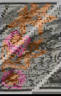 Modern Multi 4'X6'5 Moroccan Style Rug: Title: Modern Multi 4'X6'5 Moroccan Style Rug Description:Hand Knotted Oriental rug made with vegetable dyes (fine wool pile and cotton foundation), superior knot count, and appealing ancient designs.