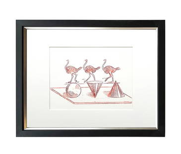 Max Ernst Original Lithograph Untitled 2 1970 Framed: Artist: Max Ernst Country: Germany / France Title: Untitled 2 Medium: Original Lithograph Marks: Not signed, not numbered Paper: 13 x 9.5 inch Printed: 1970 by Manus Presse Provenance: Suite: Le