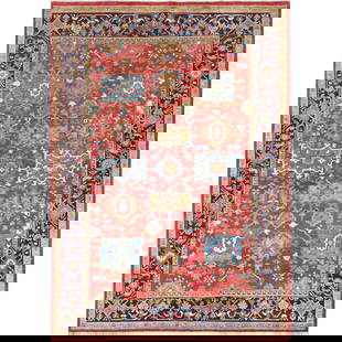 Imperial Red Afghan Peshawar Heriz Wool Hand Knotted Oriental Rug: Title: Imperial Red Afghan Peshawar Heriz Wool Hand Knotted Oriental Rug Description: This is a truly genuine one-of-a-kind. It has been Knotted for months and months in the centuries-old weaving craf