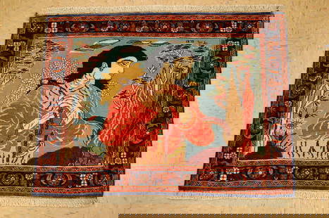 Persian BIJAR RUG 2'1" x 2'8": Title: Persian BIJAR RUG 2'1" x 2'8" Description: OLD,ANTIQUE HIGHLY DETAILED CLASSIC VILLAGE WOVEN Persian BIJAR PICTORAL ORIENTAL RUG.....wool woven on cotton foundation with a size of 2'1" x 2'8"..