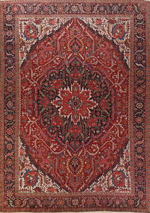 Antique Vegetable Dye Heriz Serapi Persian Large Rug 12x15: Title: Antique Vegetable Dye Heriz Serapi Persian Large Rug 12x15 Description:A Beautiful Genuine Iran ( Persia ) Heriz (serapi) rug is Hand Knotted by skillful weavers in Iran ( Persia )