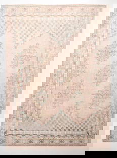 12'8'' x 9'2'' Handmade Vintage Wool Rug - 24008: Title: 12'8'' x 9'2'' Handmade Vintage Wool Rug - 24008 Description:Vintage Rug Handmade, handwoven with traditional technique. Low pile, soft rug. Rug Condition : Fully cleaned and ready to use Origi