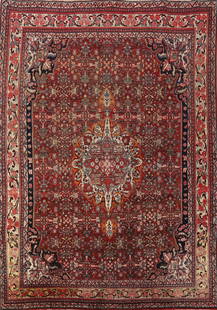 Antique Vegetable Dye Bidjar Persian Area Rug 9x12: Title: Antique Vegetable Dye Bidjar Persian Area Rug 9x12 Description:A Beautiful Genuine Iran ( Persia ) Bidjar rug is Hand Knotted by skillful weavers in Iran ( Persia ) with