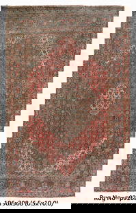 Handmade 6' x 10' Semi-Antique Persian Bijar Rug 1970's #P920: Title:Handmade 6' x 10' Semi-Antique Persian Bijar Rug 1970's #P920 Description:Size in Feet: Width: 6.5 x Length: 10.1 Size in Inches: Width: 77 in x Length: 121 in Rug Type: Area Rug Colors: rich pa
