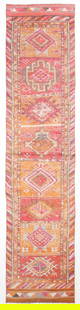 12'2'' x 2'7'' Vintage Wool Runner Rug - 23759: Title: 12'2'' x 2'7'' Vintage Wool Runner Rug - 23759 Description:Vintage Rug Handmade, handwoven with traditional technique. Low pile, soft rug. Rug Condition : Fully cleaned and ready to use Origin:
