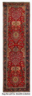 Handmade 3' x 10' Semi-Antique Persian Floral Lilihan Runner Rug #P913: Title:Handmade 3' x 10' Semi-Antique Persian Floral Lilihan Runner Rug #P913 Description:Size in Feet: Width: 2.8 x Length: 9.6 Size in Inches: Width: 32 in x Length: 114 in Rug Type: Area Rug Colors: