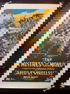 Mistress Of The World - Ep.4 (1922) 27.125x41 US One Sheet Silent Movie Poster LB: Mistress Of The World - Ep.4 (1922) 27.125x41 US One Sheet Silent Movie Poster LB, Please refer to the attached photos to determine the condition of this original vintage item. Note: LB means Linen Ba