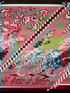 Cycles Renon - Art Trianon (1896) 34.5x43.5 French Advertising Poster LB: Cycles Renon - Art Trianon (1896) 34.5x43.5 French Advertising Poster LB, Please refer to the attached photos to determine the condition of this original vintage item. Note: LB means Linen Backed. Rea