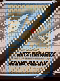 Arts Menagers Grand Palais - Art by Francis Bernard (1931) 24.5x38.75 French Advertising Poster LB: Arts Menagers Grand Palais - Art by Francis Bernard (1931) 24.5x38.75 French Advertising Poster LB, Please refer to the attached photos to determine the condition of this original vintage item. Note: